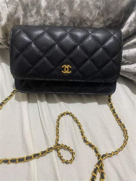 chanel light gold wallet on chain|chanel wallet on chain preloved.